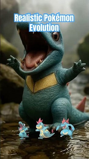 Realistic Pokémon Evolution | Pokédex No.158~160 🌊 (Totodile → Croconaw → Feraligatr Line)