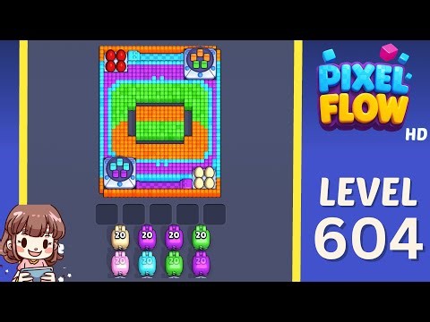 Pixel Flow Level 604 Solution Walkthrough