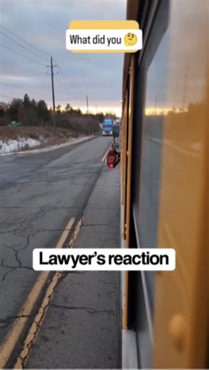 A School Bus Puts Out Its Stop Sign as a Semi Approaches?! 🚌🚛 The bus sign goes out at the exact moment the truck gets close. The truck isn't slowing down. Now both drivers are blaming each other. Who's actually at fault is debatable. Follow For More! ✅ @teaguelawga #schoolbus #truck #liability