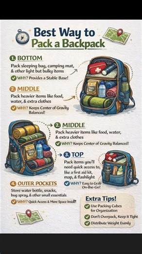 Best Way to Pack a Backpack 🎒 | Smart Packing Tips Everyone Should Know