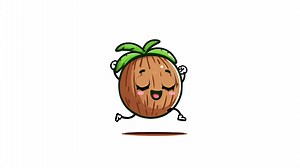 Download coconut character 2d looping animation for free