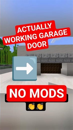 I Built a Working Garage Door in Minecraft 🔥#Minecraft #MinecraftShorts #Redstone #GamingShorts #fyp