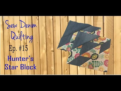 ⭐️How to make a Easy Denim Hunter's Star Quilt Block | for Beginners ⭐️