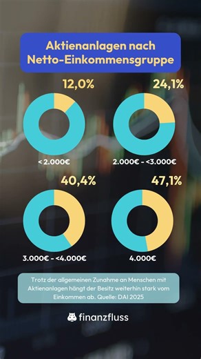 📊 Aktienanlagen nach Netto-Einkommensgruppe