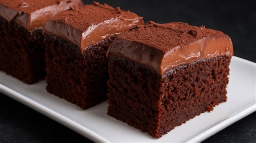 Homemade chocolate mocha cake made from scratch