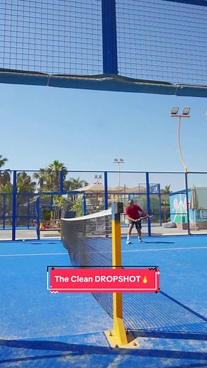 The dropshot as it should be 🔥 The dropshot is a delicate and precise shot designed to land the ball just over the net, making it difficult for your opponent to reach. It’s a great way to change the pace of the game and catch your opponent off guard. #padel #padeltips #padelcoach #padeltime #padeltraining #padellovers #PadelTutorial #PadelSkills #PadelLife #padeladdict #padelfun #padelmania #bullpadel #adidas