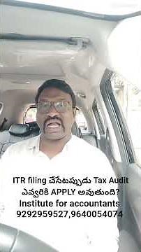 Who Needs a Tax Audit While Filing #itrreturn ? | Tax Audit Applicability Explained