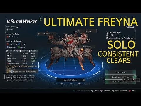 INFERNAL WALKER, SOLO, CONSISTENT CLEARS, Ultimate Freyna Build- The First Descendant