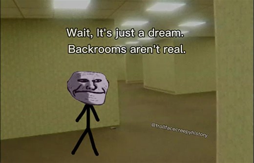 The Backrooms. #backrooms #dark #trollface #fyp #creepy #sad #trollfacesad #horror