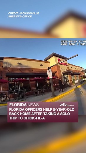 7.2M views · 90K reactions | "HAPPILY ENJOYING HIS BREAKFAST" | Officers help 5-year-old back home after taking solo breakfast trip. More: https://bit.ly/3JI2tPf | WFLA News Channel 8 | Facebook