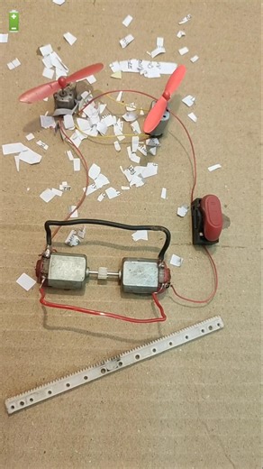 Amazing Science Project ⚡ Two DC Motors Connected | Electricity Generation Experiment 🔥