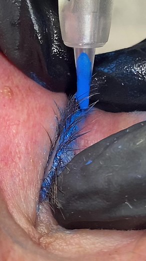 9.9K views · 75 reactions | It’s electric…It’s fashion…It’s electric blue, semi-permanent eyeliner ⚡️ Kreated by: @kellydidmybrows #kellykreation #blueliner #pmuliner #modernsalon | Kelly Kreation | Facebook