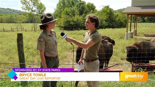 🎥 Big Bone Lick State Historic Site has a lot happening! Watch WHAS11’s Great Day Live as Claire Kolkmeyer, our bison care specialist, talks about the Big Bone bison 🦬, fishing at Big Bone Creek 🎣, exciting improvements for visitors, and the upcoming Discovery Center! Plan your visit and see it all for yourself: https://parks.ky.gov/explore/big-bone-lick-state-historic-site-7807 #KyStateParks #NewKYHome | Kentucky State Parks