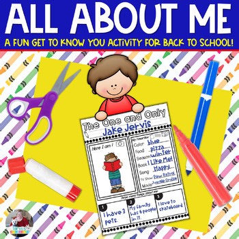 All About Me Craft Getting to Know You Activities | Welcome Back  Bulletin Board