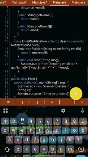 Interface using Inheritance. |CodeSphere | #shorts #youtubeshorts #viral