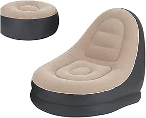 Inflatable Chairs for Adults, PVC Flocking, Thickened, Combination Sofa, Bedroom, Leisure, Portable Outdoor, Camping Chairs for Adults (Brown)