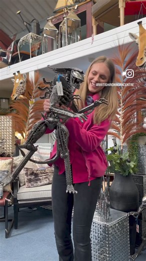14K views · 155 reactions | Did you know we make really, really cool sculptures that you can take home!  All made from scrap metal parts and materials! We have a huge collection from Terminator to Alien and everything in between! #britishironworkcentre | The British Ironwork Centre | Facebook