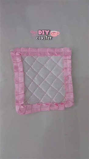 DIY coaster ☕🎀 | coaster cutting and stitching | easy diy tutorial pinterest aesthetic