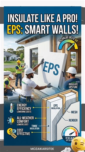 Why Builders Are Using Styrofoam Walls (EPS) – The Future of Construction #shorts #energyefficiency