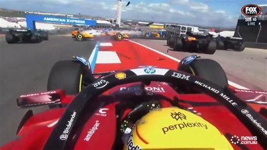 Frightening moment Lewis Hamilton’s life saved by Halo