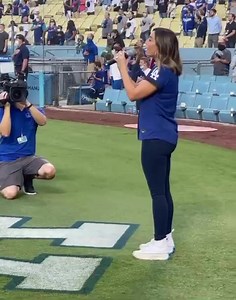 33K views · 2.4K reactions | Mrs. López belting out the National Anthem, remembering those who fought for our freedom! #MMDW #Throwback #Dodgers | Mario Lopez | Facebook