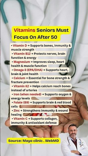 Vitamins Seniors Must Focus On After 50