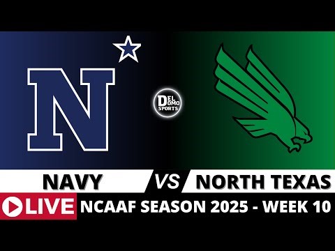 NAVY VS NORTH TEXAS 🏈 College Football Week 10 | Play-by-Play & Scoreboard