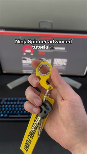 NinjaSpinner tutorial🔑 #ninjaspinner #keychain #keychainspinner #fidgettoys | NinjaSpinner
