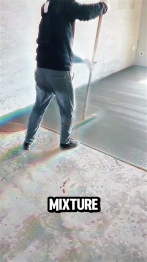 "Satisfying Concrete Floor Leveling | Professional Cement Smoothing Tool in Action"