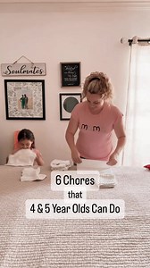Age Appropriate Chores for 4-5 year olds 🧹🧺 These are some of the things our littlest does around the house. She had so much fun making this video to show everyone! I love this age because kids WANT to help 🥰 | The Soccer Mom Blog - Positive Inspiration for Moms