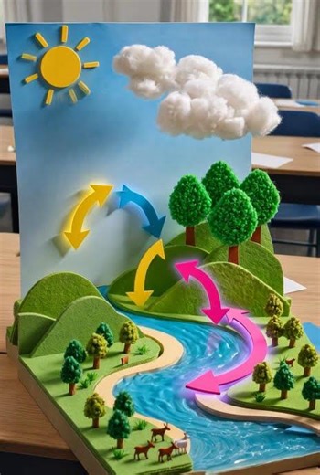 This REAL Working Water Cycle Model Won 1st Prize! 🏆 | DIY School Project