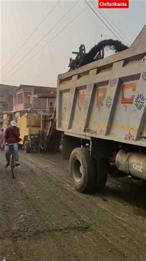 Milling workFlexible pavement dismantling | roadwork#short #road #roadconstruction #construction