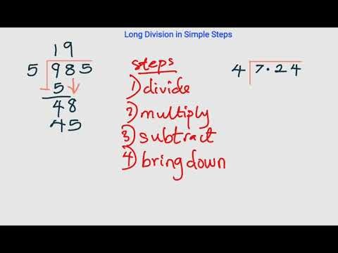 Long Division in easy steps