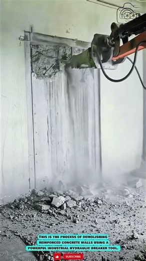 Powerful Concrete Chisel Tool: Robotic Demolition Hammer for Vertical Walls #demolitiontool