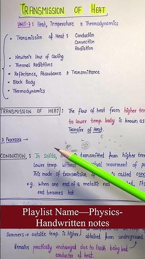 Conduction--Physics || Lec.25 || Chapter-7 --Heat, Temperature & Thermodynamics || Part-4 ||