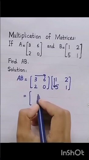Multiplication of two Matrices ll 2 × 2 matrix ll #maths #class 9