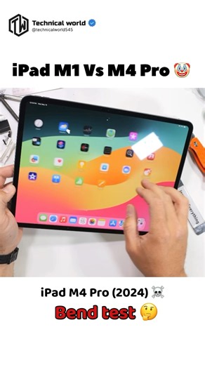 iPad M1 Vs M4 Pro🤡#Bend test 🤯#Will it survive🤔