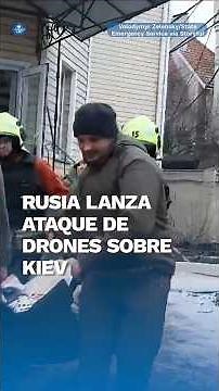 A horas de la reunión entre Trump y Zelenski, Rusia lanza drones y misiles sobre Kiev #shorts