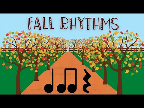 Fall Rhythms Version 1 (Apples w/ Long Pauses) - Quarter Note, Eighth Notes, Quarter Rest