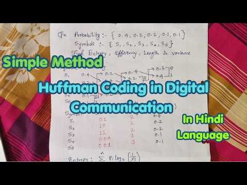 Huffman Coding in Simple method || Digital Communication