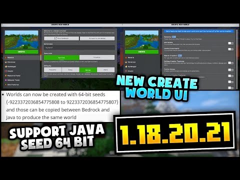 UI BARU & BISA PAKAI SEED JAVA - Update Minecraft PE 1.18.20.21!