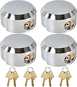 4 Pack Trailer Door Locks Keyed Alike Heavy Duty Hockey Puck Locks Reinforced Hidden Shackle Padlocks w/8 Keys Solid Steel Lock for Trailers Trucks Vans Shed Gates Garage