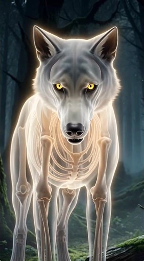 Cinematic Alpha Wolves 🐺#animalanatomy#transparent skeleton