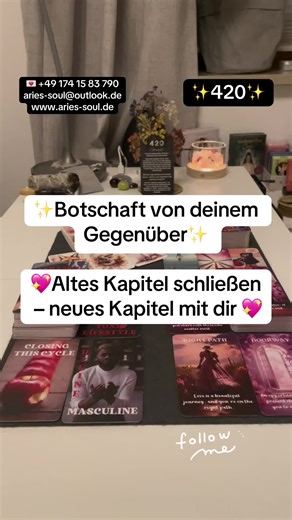 ✨ Botschaft von deinem Gegenüber✨ 🔮 Gutschein „NEUKUNDEN50“ einlösbar auf meiner Homepage: www.aries-soul.de/angebote (50% auf die komplette Erstbestellung) Bitte bedenke, dass dies ein kollektives Reading ist und es daher auf dich zutreffen kann, aber nicht muss. Ich freue mich über Kommentare und Likes als Feedback. Wenn du dies oder ein anderes Reading für dich und deine persönliche Situation haben möchtest, melde dich gern bei mir: 💌 WhatsApp, Mail oder DM 👉 Link in der Bio ✨ 420 ✨ „Poten