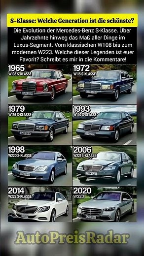 Die Evolution der Mercedes-Benz S-Klasse