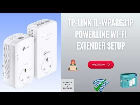 How to Setup TP-Link TL-WPA8631P Powerline WiFi Extender (Easy Pair Button Setup)