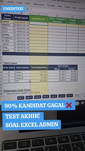 Soal excel yg bikin kandidat gagal 🤔 #excel