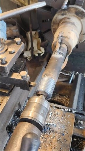 Satisfying Lathe Machine Thread Cutting#automobile #shorts #viral