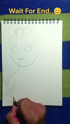 Baby Groot A Cute Pencil Sketch🌲The Little Tree Hero #art #drawing #groot