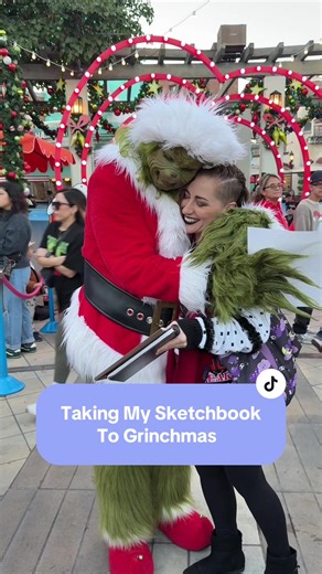 Drawing Mr. Grinch 🧅#universalstudioshollywood #grinch #grinchmas #VozDosCriadores #screammovie
